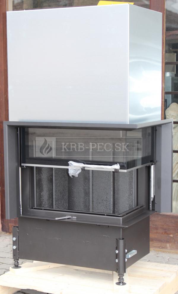 Kobok Chopok R90 67 VD P 720/510-S/500, SM, rám 3S VD, čierny šamot krb-pec