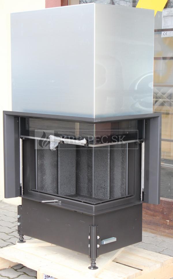 Kobok Chopok R90 67 VD P 720/510-S/500, SM, rám 3S VD, čierny šamot krb-pec