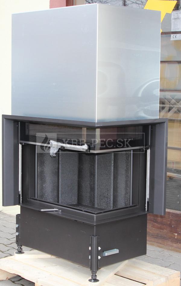 Kobok Chopok R90 67 VD P 720/510-S/500, SM, rám 3S VD, čierny šamot krb-pec