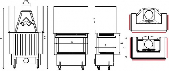 2R90 S-380 portál krb-pec