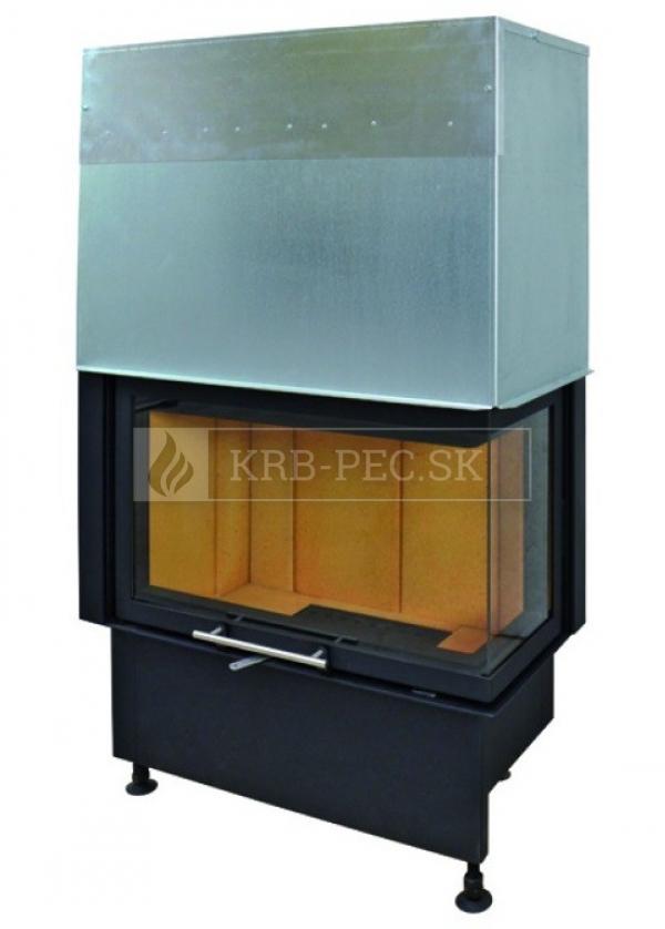Kobok Kazeta R 90 S/500 VD L/P 720/450 510 570 rohová krbová vložka s výsuvnými dvierkami krb-pec