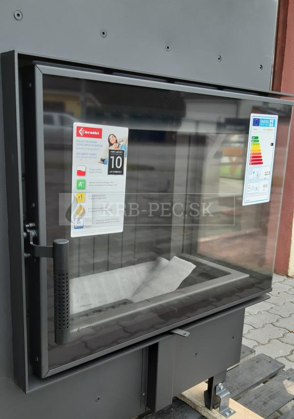 Kratki Lucy 12 BS P teplovzdušná krbová vložka s rohovým pravým presklením krb-pec