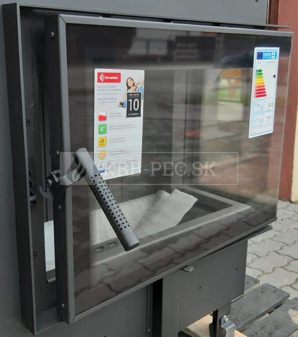 Kratki Lucy 12 BS P teplovzdušná krbová vložka s rohovým pravým presklením krb-pec