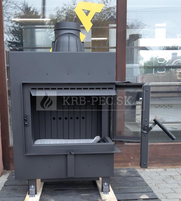 Kratki Lucy 12 BS P teplovzdušná krbová vložka s rohovým pravým presklením krb-pec