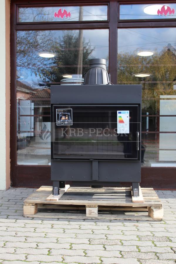 Kratki LUCY 14 SLIM teplovzdušná oceľová krbová vložka s rovným presklením krb-pec