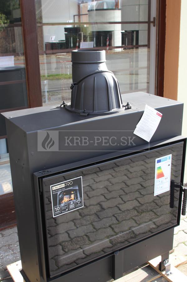 Kratki LUCY 14 SLIM teplovzdušná oceľová krbová vložka s rovným presklením krb-pec