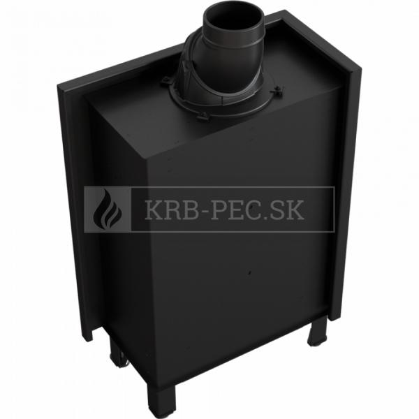 Kratki LUCY 12 SLIM BS L teplovzdušná krbová vložka s rohovým ľavým presklením krb-pec
