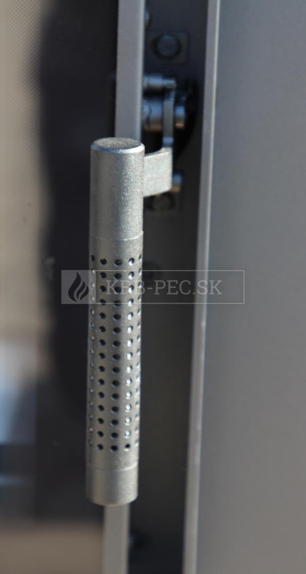 Kratki LUCY 12 SLIM BS L, čierny termotec, teplovzdušná krbová vložka s rohovým ľavým presklením krb-pec