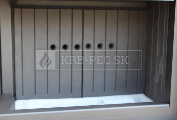 Kratki LUCY 12 SLIM BS L, čierny termotec, teplovzdušná krbová vložka s rohovým ľavým presklením krb-pec