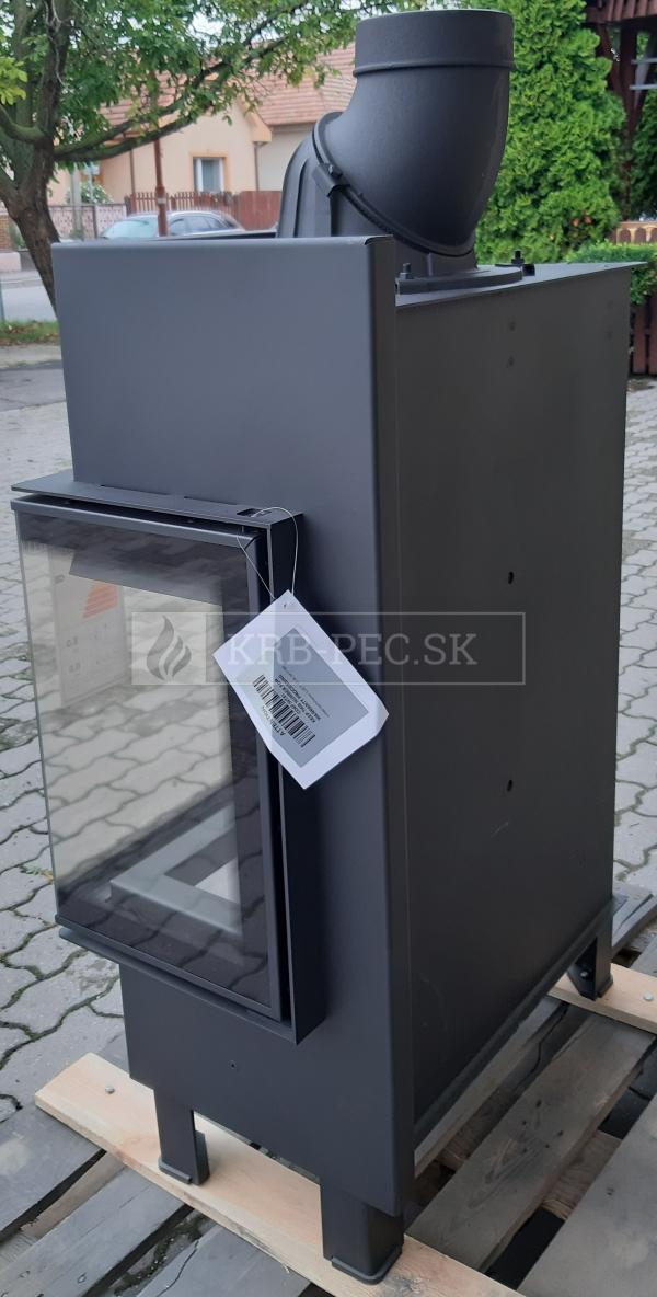 Kratki Lucy 12 SLIM BS P teplovzdušná krbová vložka s rohovým pravým presklením krb-pec