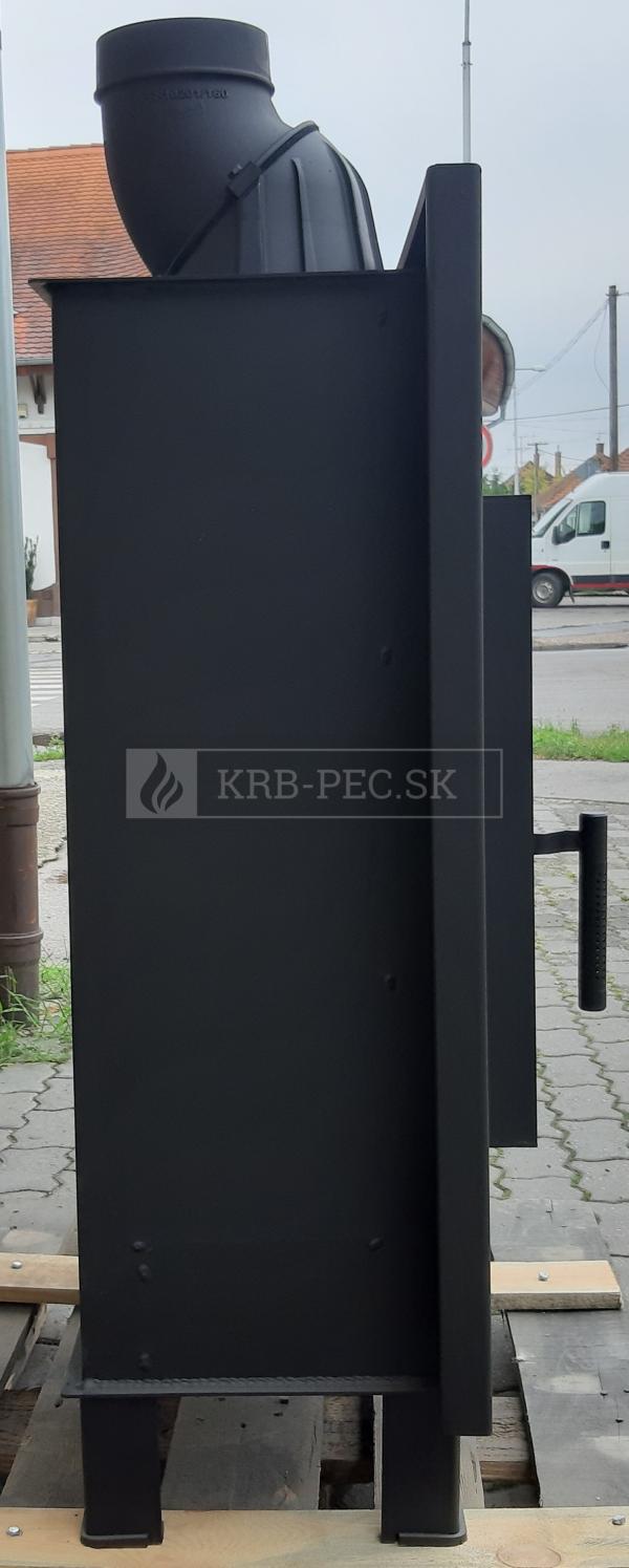 Kratki Lucy 12 SLIM BS P teplovzdušná krbová vložka s rohovým pravým presklením krb-pec