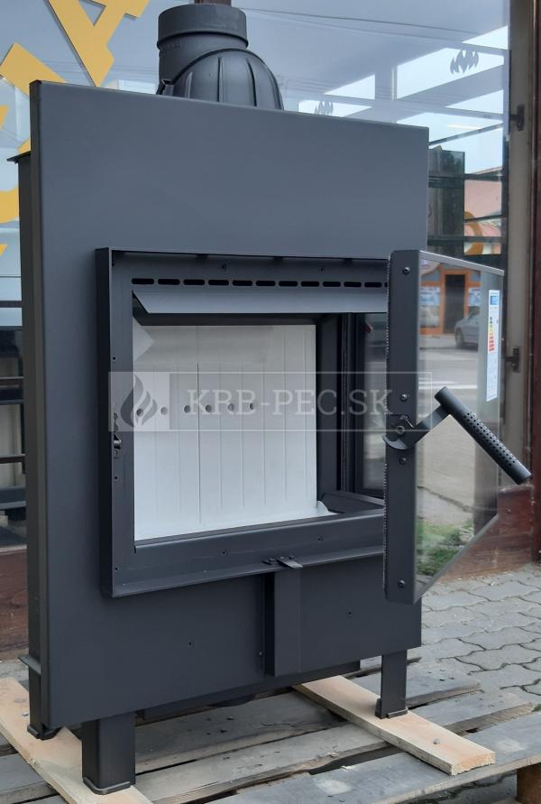 Kratki Lucy 12 SLIM BS P teplovzdušná krbová vložka s rohovým pravým presklením krb-pec