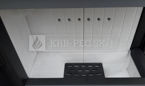 Kratki Lucy 12 SLIM BS P teplovzdušná krbová vložka s rohovým pravým presklením krb-pec