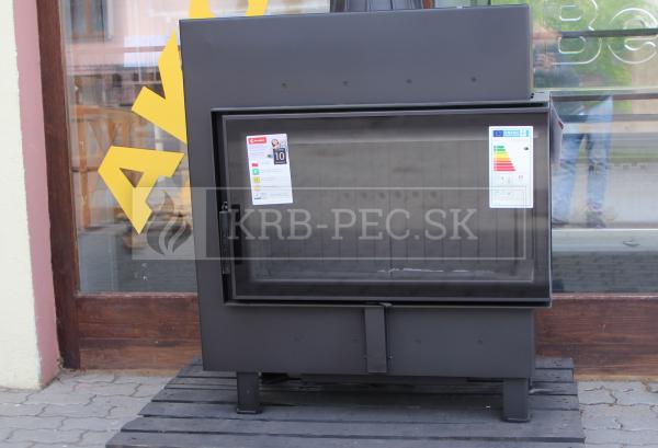 Kratki Lucy 12 SLIM BS P teplovzdušná krbová vložka s rohovým pravým presklením krb-pec
