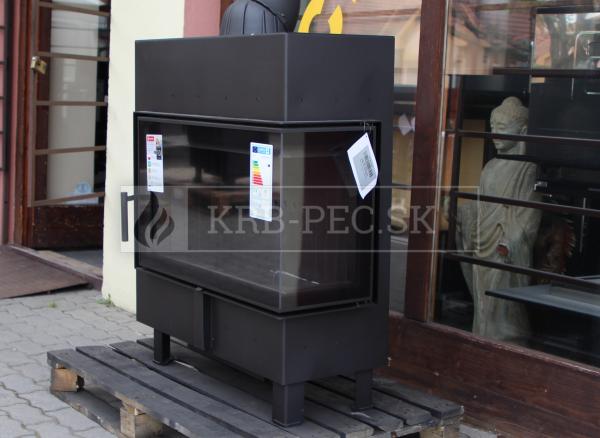 Kratki Lucy 12 SLIM BS P teplovzdušná krbová vložka s rohovým pravým presklením krb-pec