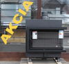 Kratki Lucy 14 SLIM BS P teplovzdušná krbová vložka s rohovým pravým presklením čierny termotec krb-pec