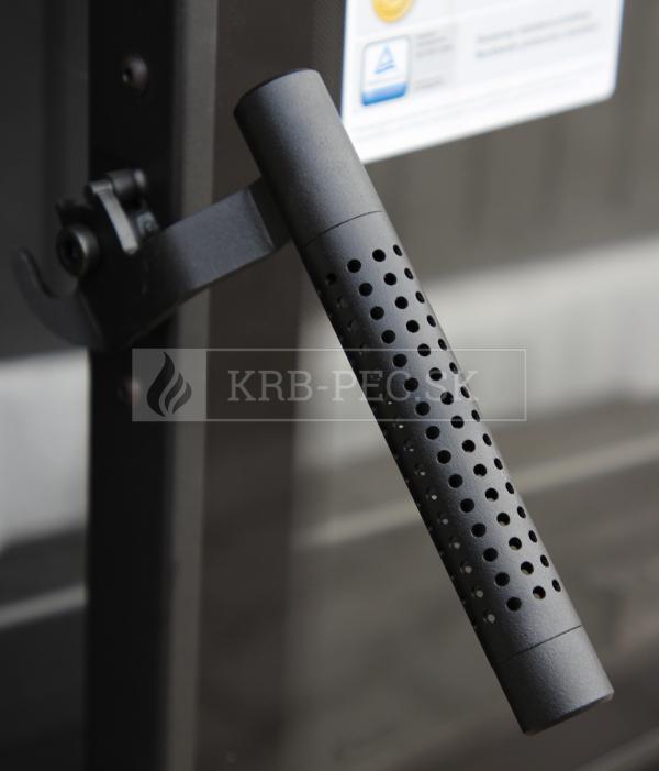 Kratki Lucy 14 SLIM BS P teplovzdušná krbová vložka s rohovým pravým presklením čierny termotec krb-pec
