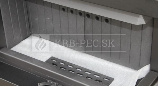 Kratki Lucy 14 SLIM BS P teplovzdušná krbová vložka s rohovým pravým presklením čierny termotec krb-pec