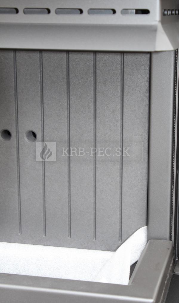 Kratki Lucy 14 SLIM BS P teplovzdušná krbová vložka s rohovým pravým presklením čierny termotec krb-pec