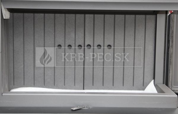 Kratki Lucy 14 SLIM BS P teplovzdušná krbová vložka s rohovým pravým presklením čierny termotec krb-pec