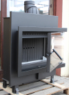 Kratki Lucy 14 SLIM BS P teplovzdušná krbová vložka s rohovým pravým presklením čierny termotec krb-pec