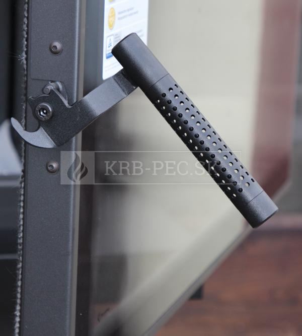 Kratki Lucy 14 SLIM BS P teplovzdušná krbová vložka s rohovým pravým presklením čierny termotec krb-pec