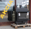 Kratki Lucy 14 SLIM BS P teplovzdušná krbová vložka s rohovým pravým presklením čierny termotec krb-pec
