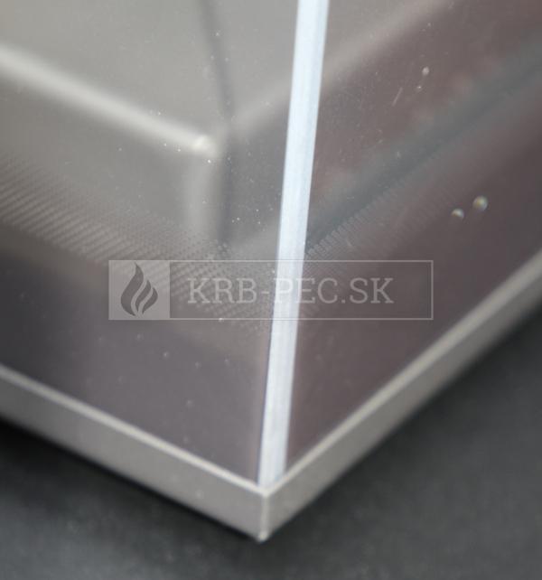 Kratki Lucy 14 SLIM BS P teplovzdušná krbová vložka s rohovým pravým presklením čierny termotec krb-pec