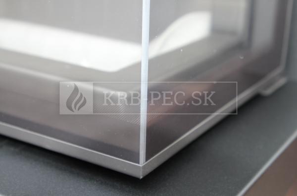 Kratki Lucy 14 SLIM BS P teplovzdušná krbová vložka s rohovým pravým presklením čierny termotec krb-pec