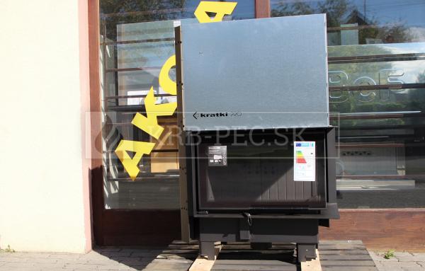 Kratki MBM 10 P BS G krbová vložka s výsuvnými dvierkami a rohovým pravým presklením krb-pec
