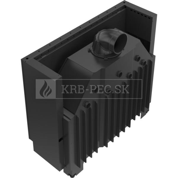 Kratki MB 120 G teplovzdušná krbová vložka s rovným presklením a výsuvnými dvierkami krb-pec
