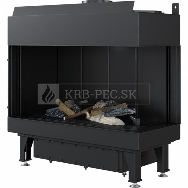 Kratki Leo 70 plynová krbová vložka s rohovým presklením krb-pec