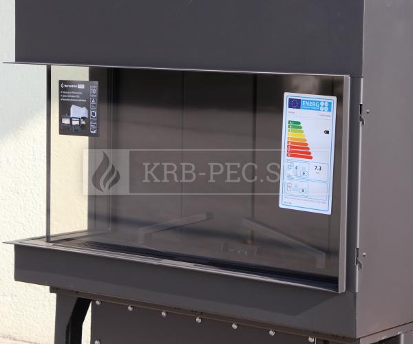 Kratki Leo 70 plynová krbová vložka s ľavým rohovým presklením krb-pec