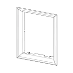 Krycí rámik 4-stranný polohlboký pre Romotop DYNAMIC 3G 38.50.01 krb-pec