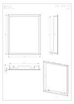 Krycí rámik 4-stranný plytký pre Romotop DYNAMIC 3G 44.55.01 a Romotop DYNAMIC T 3G 44.55.01 - technický nákres krb-pec