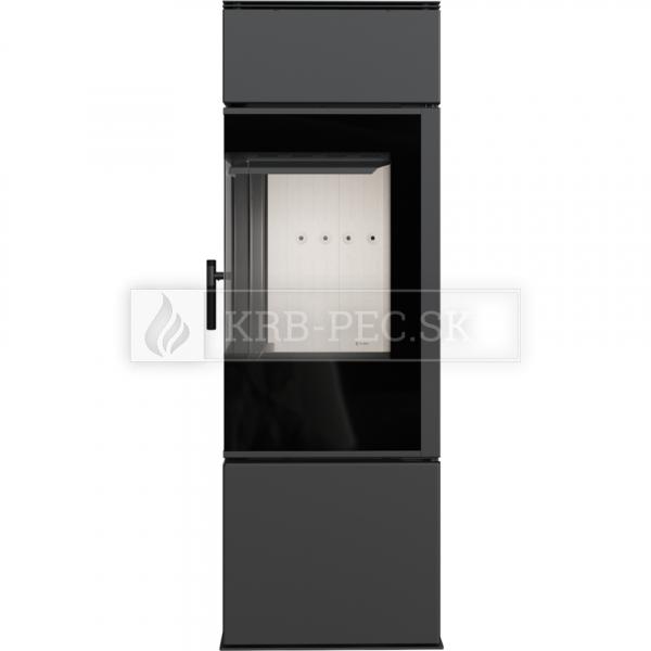 Kratki THOR 8 voľne stojace teplovzdušné oceľové krbové kachle s deleným sklom krb-pec