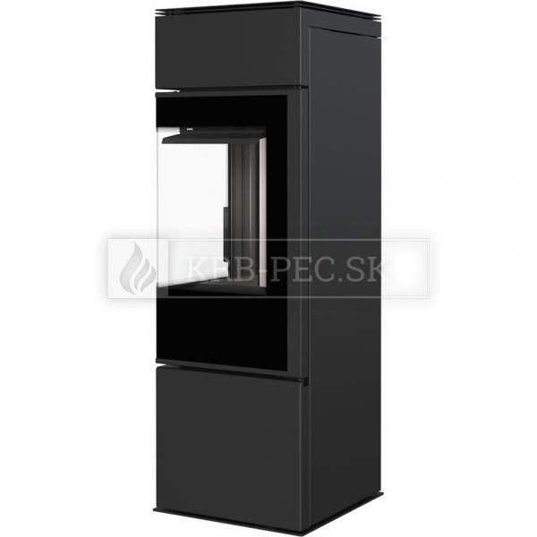 Kratki THOR 8 voľne stojace teplovzdušné oceľové krbové kachle s deleným sklom krb-pec