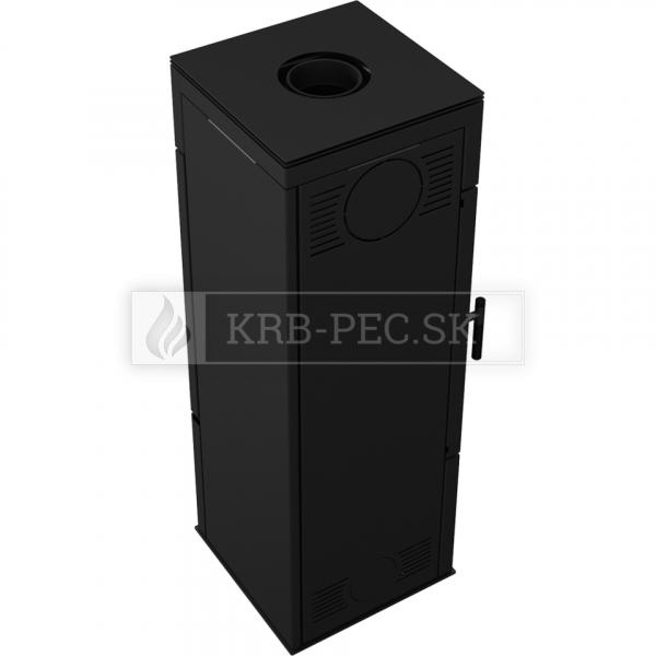 Kratki THOR 8 voľne stojace teplovzdušné oceľové krbové kachle s deleným sklom krb-pec