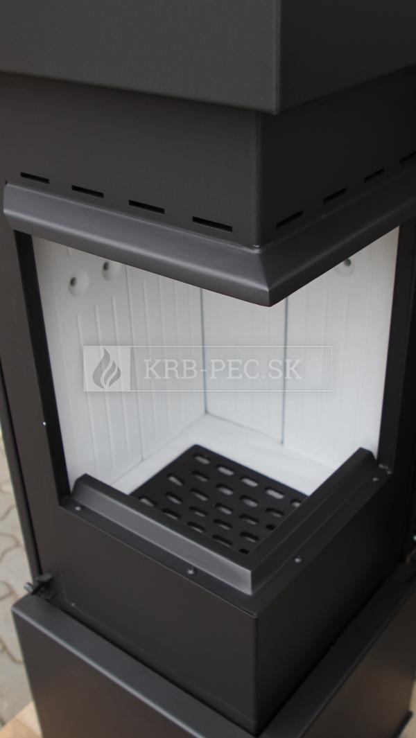 Kratki THOR 8 voľne stojace teplovzdušné oceľové krbové kachle s deleným sklom krb-pec