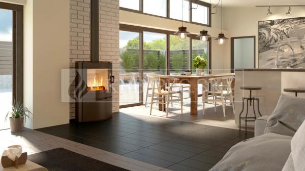 Kratki KOZA AB S/2 oceľové krbové kachle krb-pec