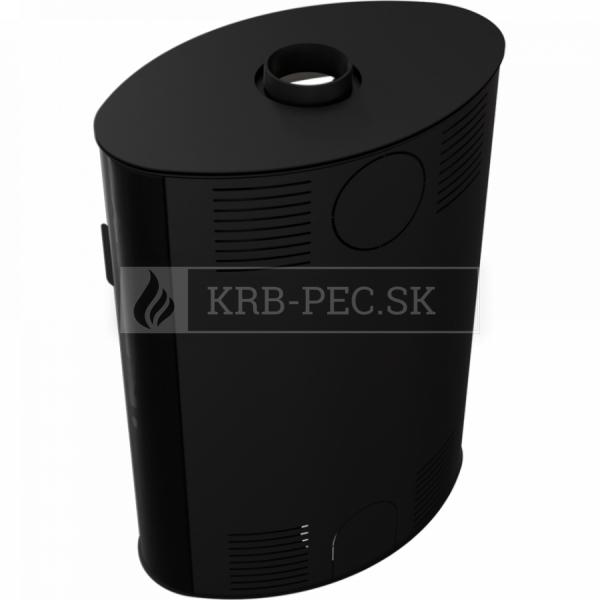 Kratki KOZA AB S/2 oceľové krbové kachle s čiernym panelom krb-pec