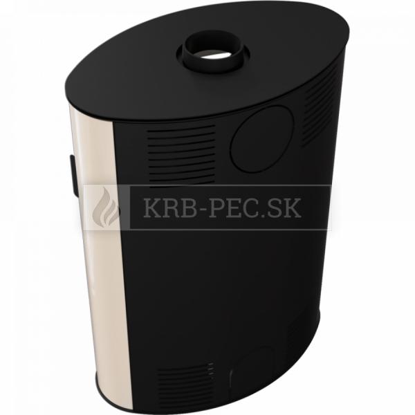 Kratki KOZA AB S/2 oceľové krbové kachle s krémovým panelom krb-pec