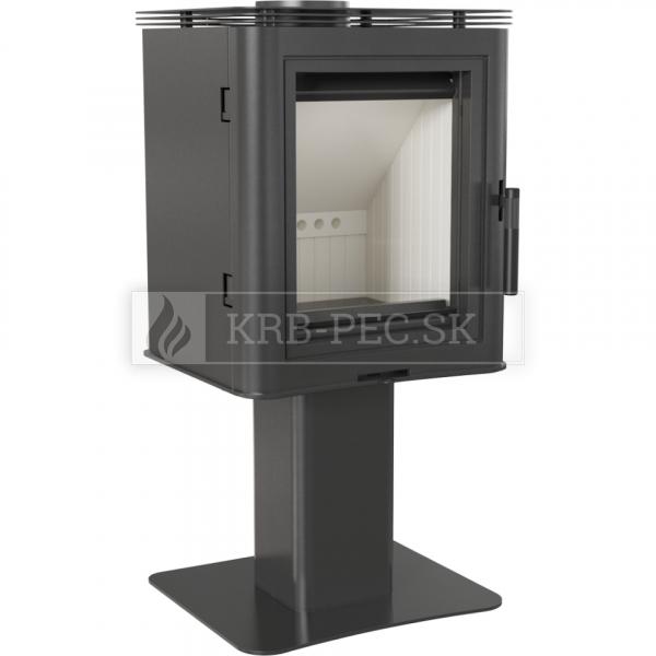 Kratki KOZA K5 oceľové krbové kachle na podstavci krb-pec