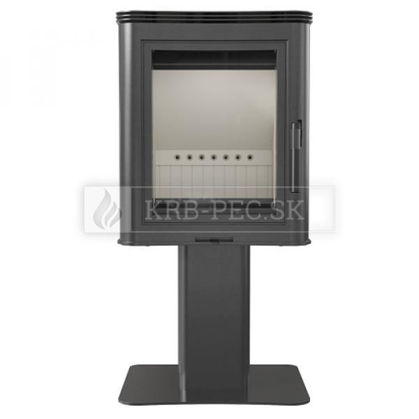 Kratki KOZA K5 oceľové krbové kachle na podstavci krb-pec