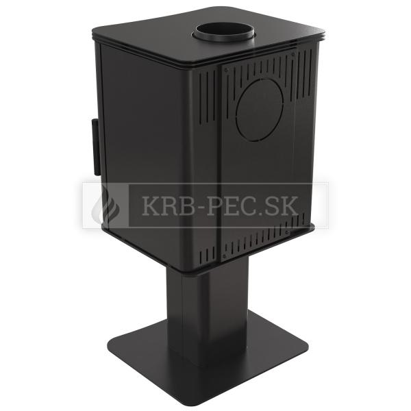 Kratki KOZA K5 oceľové krbové kachle na podstavci krb-pec