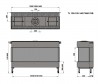Trimline 100 Panoramic plynová krbová vložka s trojstranným presklením krb-pec