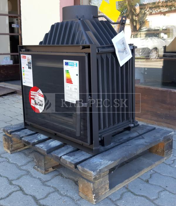 Kratki MAJA 8 DECO teplovzdušná oceľová krbová vložka s rovným presklením krb-pec