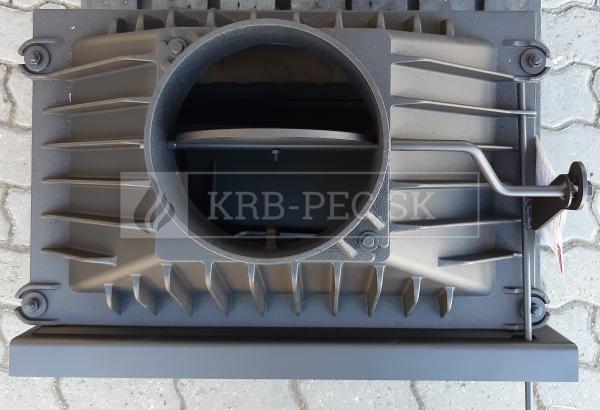Kratki MAJA 8 DECO teplovzdušná oceľová krbová vložka s rovným presklením krb-pec