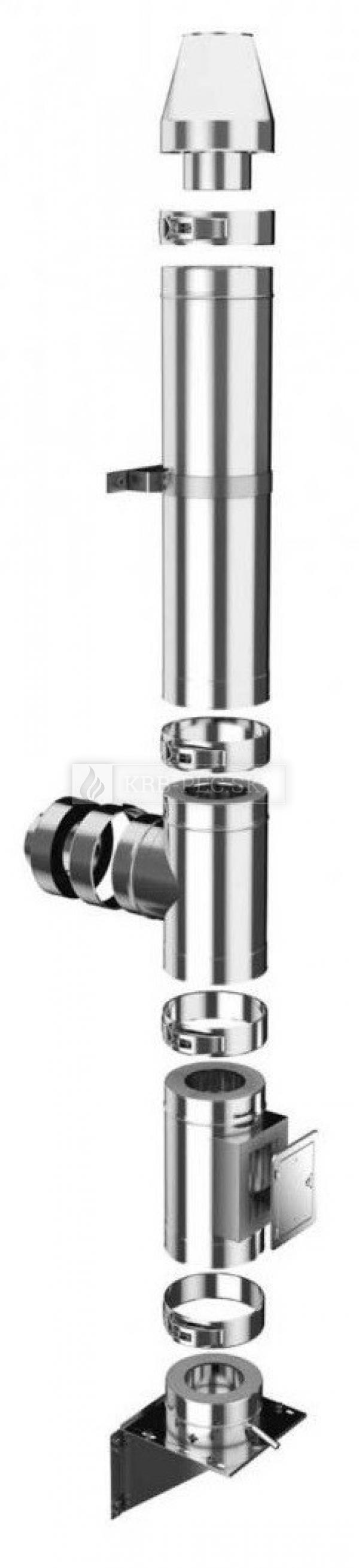 Darco - trojplášťový izolovaný nerezový komínový systém Ø 180 mm krb-pec