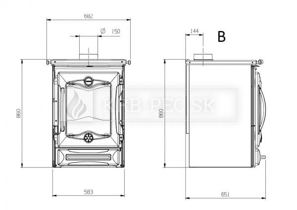La Nordica Cucinotta liatinový sporák s varnou platňou bez rúry krb-pec